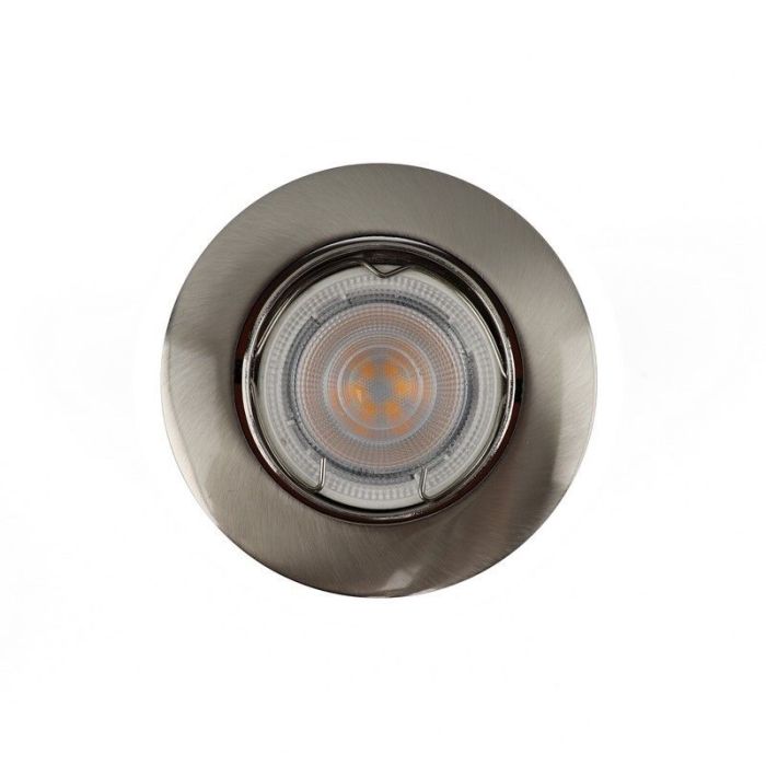 Spot encastré argenté en aluminium, Rudo