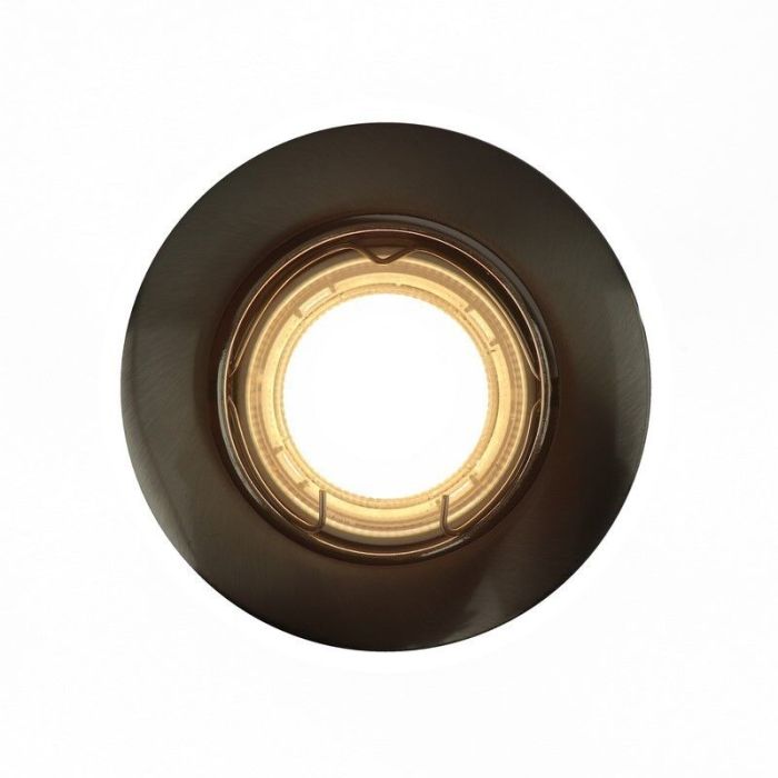 Spot encastré argenté en aluminium, Rudo