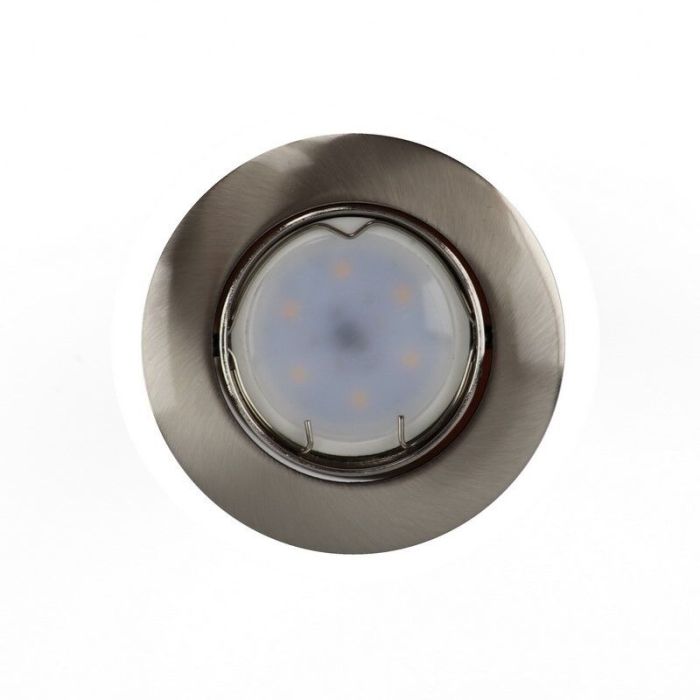 Spot encastré argenté en aluminium, Rudo