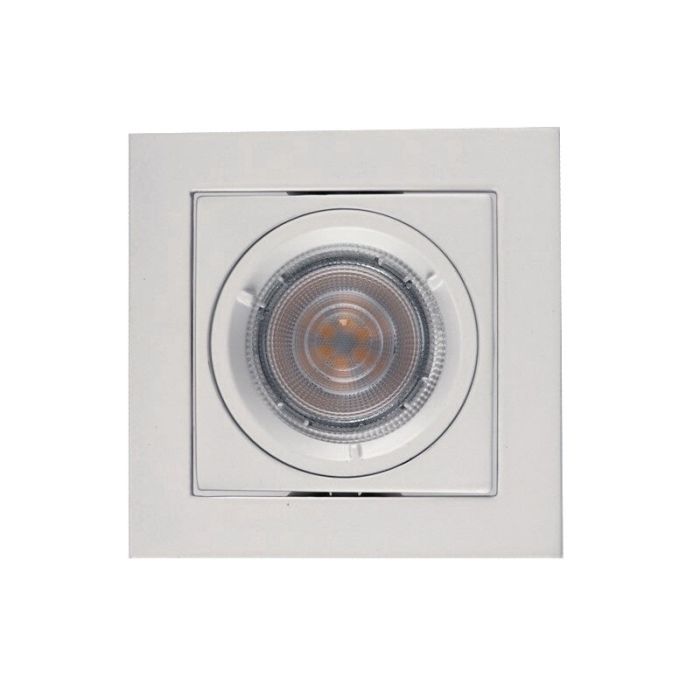 Spot encastré blanc en métal, Filo