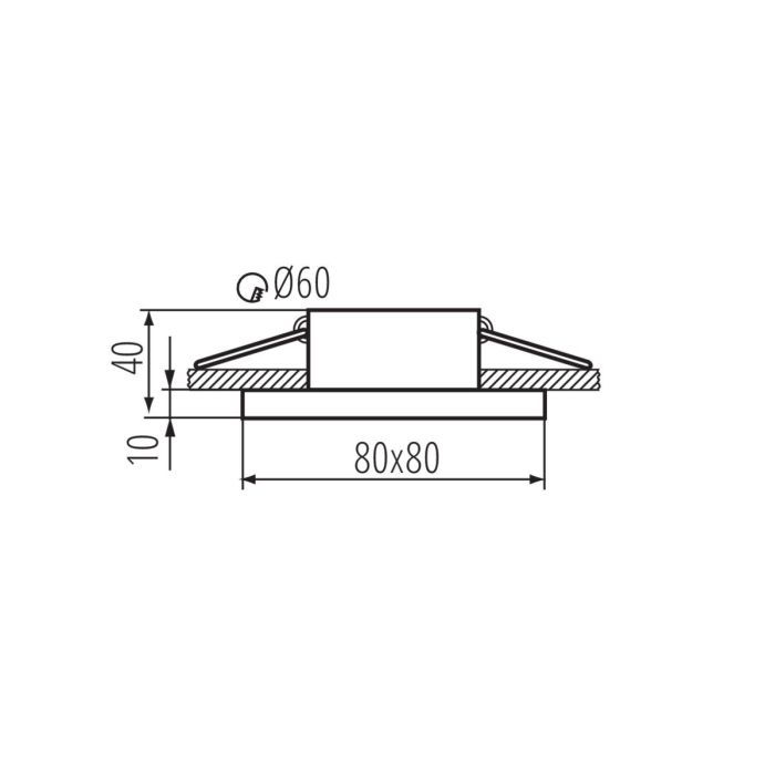 Spot encastré salle de bain blanc moderne, Elio, IP44