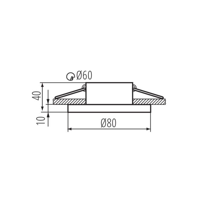 Spot encastré salle de bain blanc moderne, Elio, IP44
