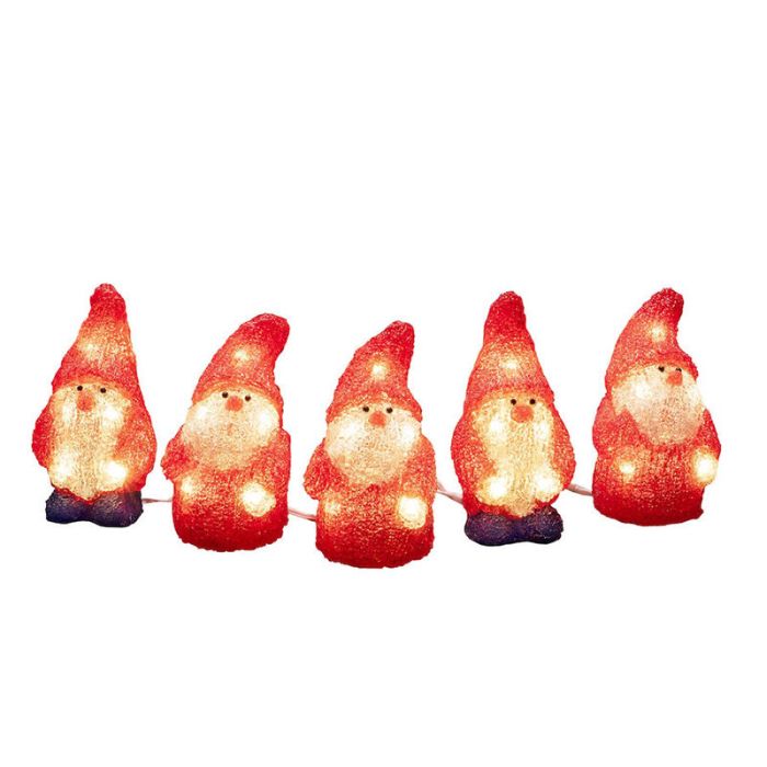Figure de noël 3d rouge acrylique, Kerstmannen, 2W, 4000K LED, IP44