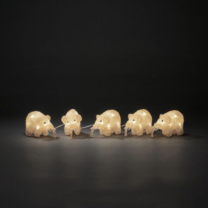 5 éléphants LED, pour l'intérieur et l'extérieur