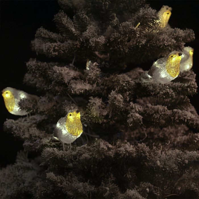 5 oiseaux LED, pour l'intérieur et l'extérieur