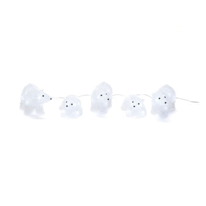 Ours polaires à LED, motifs de Noël - Lot de 5, pour usage intérieur et extérieur