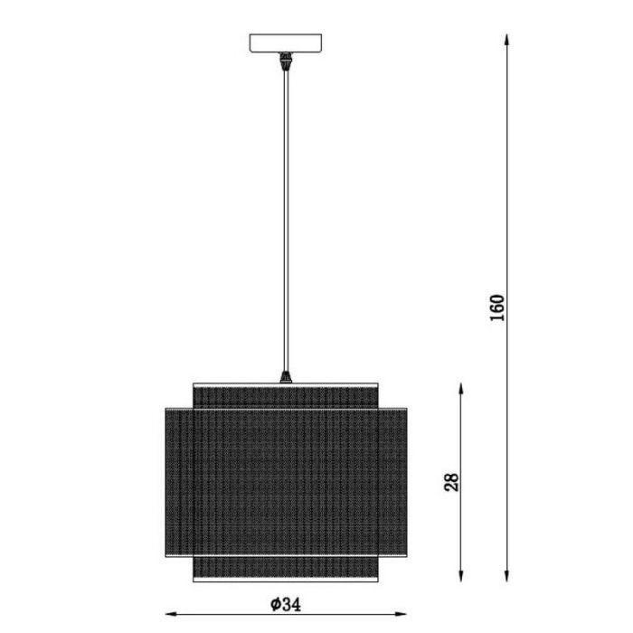 Suspension moderne noire, Orrin