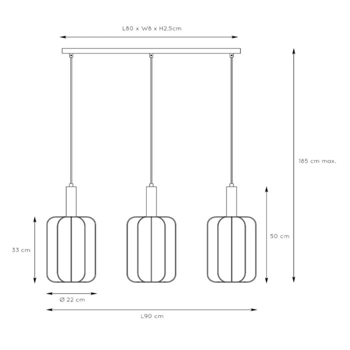 Suspension moderne noire, Corina