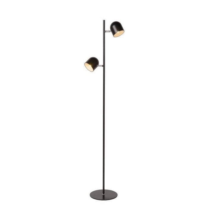 Lampadaire moderne noir, Skanska, 5W, 2700K LED, avec variateur tactile