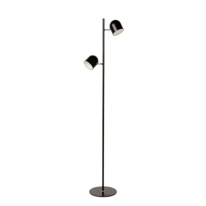 Lampadaire moderne noir, Skanska, 5W, 2700K LED, avec variateur tactile