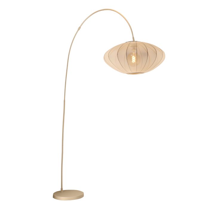 Lampadaire moderne beige, Corina, avec interrupteur