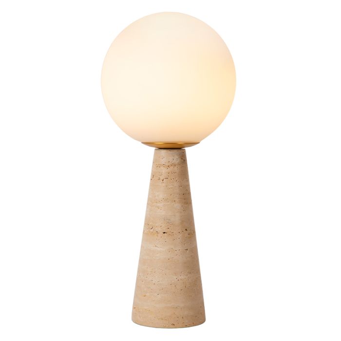 Lampe de table moderne taupe, Evin, avec interrupteur