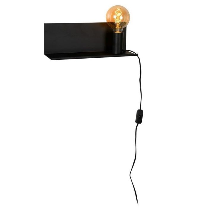 Applique murale moderne noire, Sebo, avec interrupteur