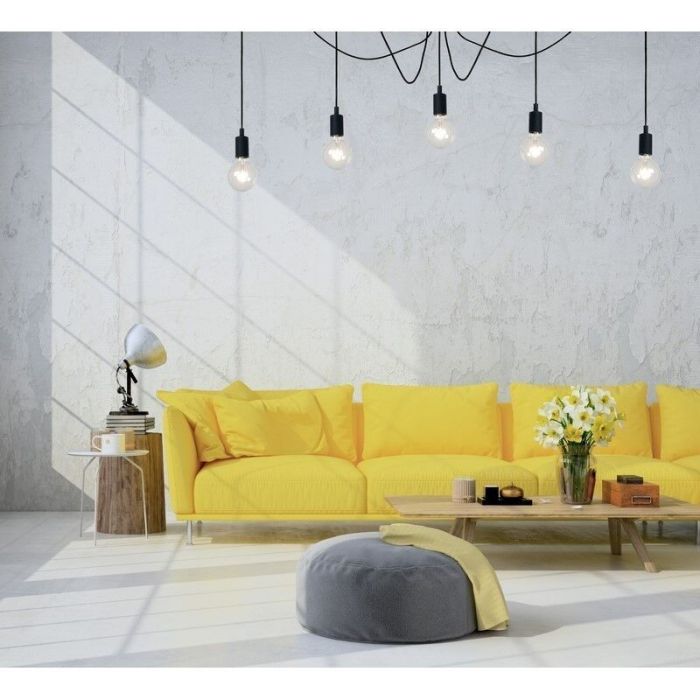 Suspension moderne noire, Fix