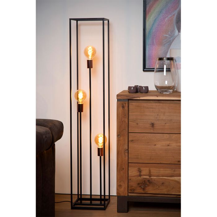 Lampadaire moderne cuivre, Arthur, avec interrupteur