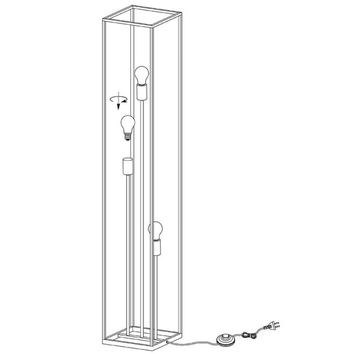 Lampadaire moderne cuivre, Arthur, avec interrupteur