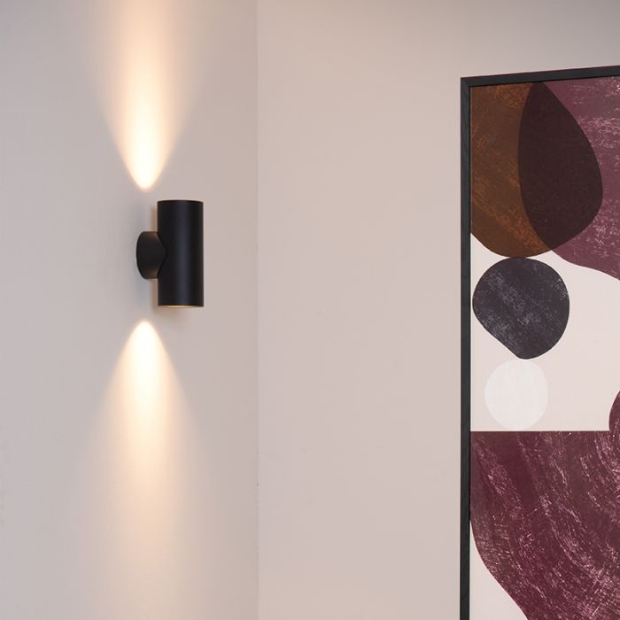 Applique up and down moderne noire, Bondi