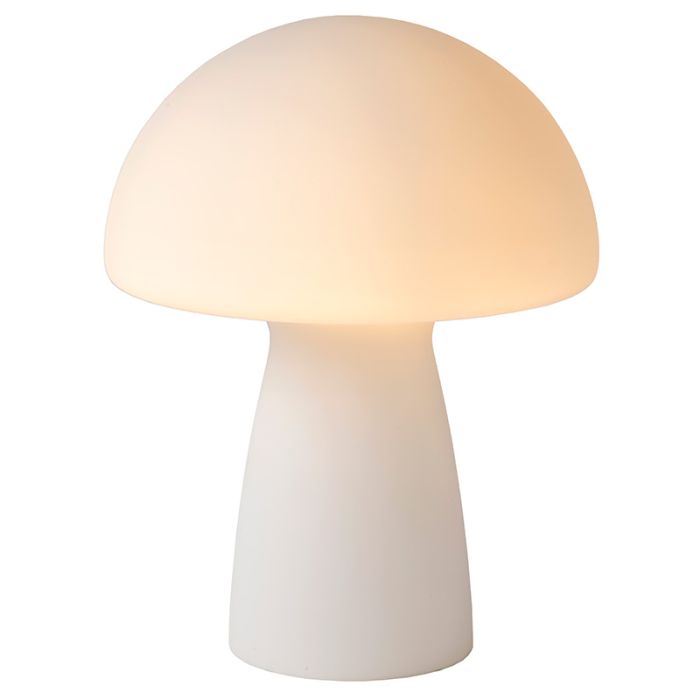 Lampe de table moderne blanche, Fungo, avec interrupteur