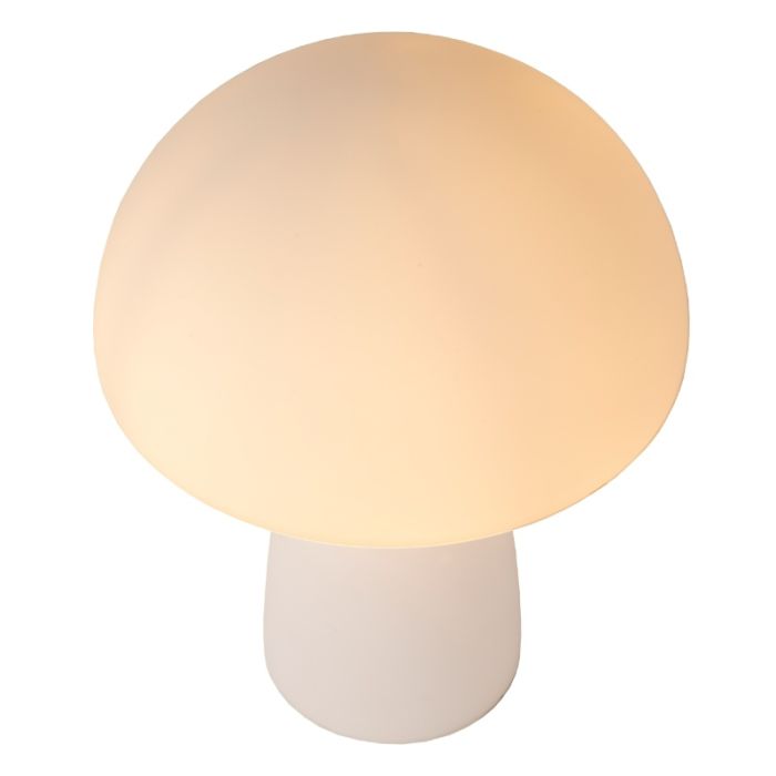 Lampe de table moderne blanche, Fungo, avec interrupteur