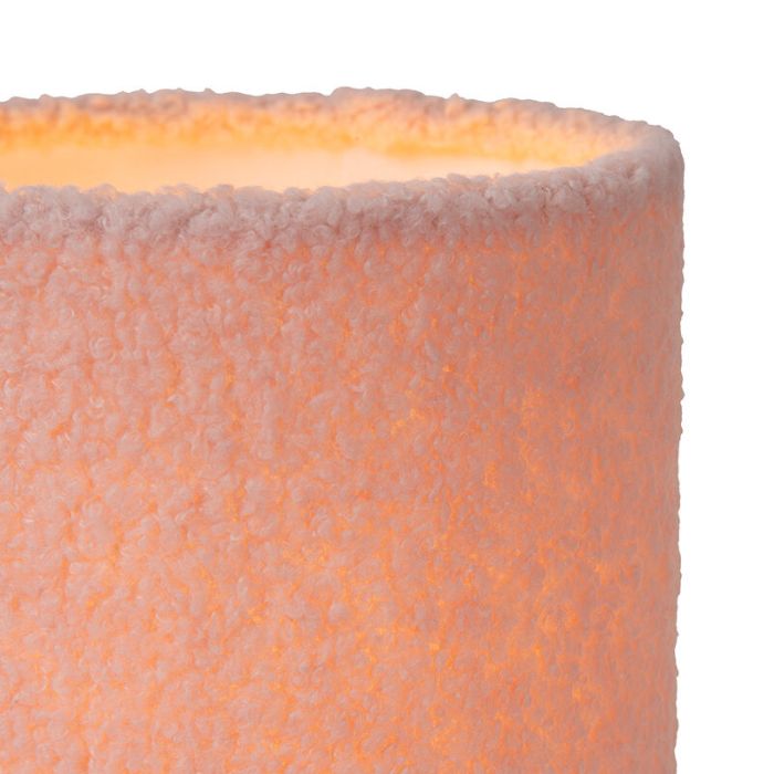 Lampe de table vintage rose, Woolly, avec interrupteur