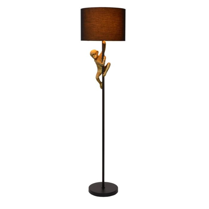 Lampadaire rétro doré, Extravaganza Chimp, avec interrupteur