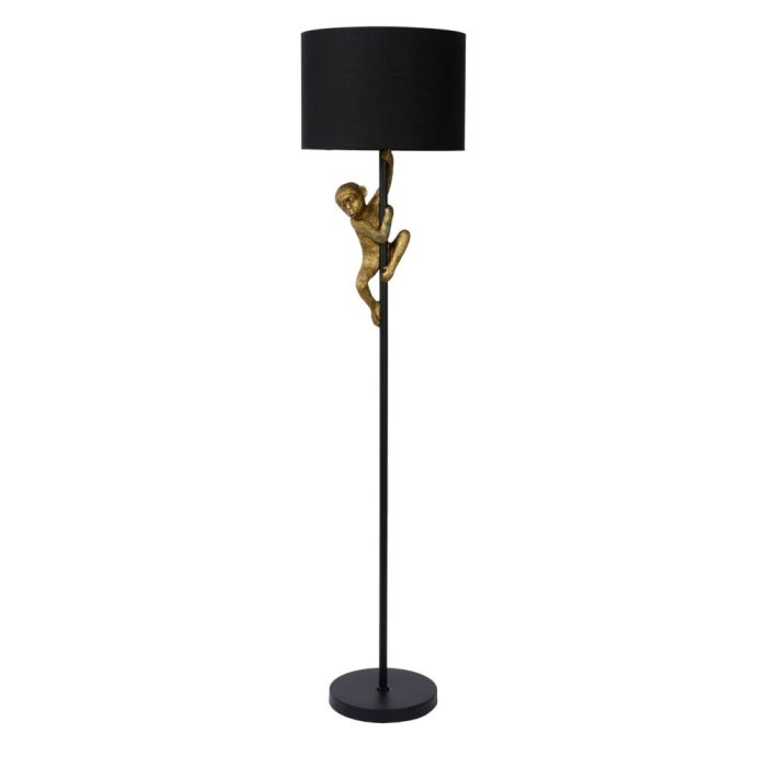 Lampadaire rétro doré, Extravaganza Chimp, avec interrupteur
