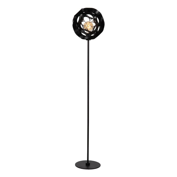 Lampadaire moderne noir, Hannelore
