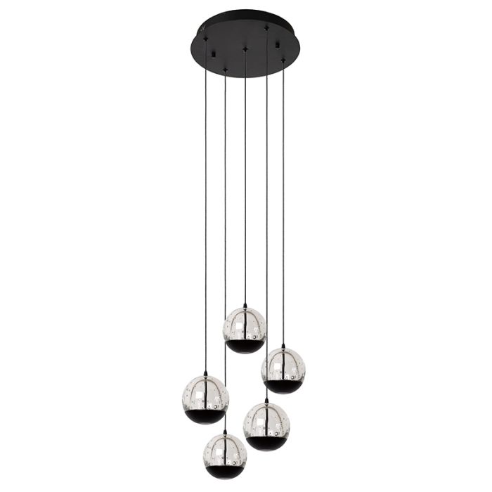 Suspension moderne noire, Sentubal, 5,2W, 2700K LED