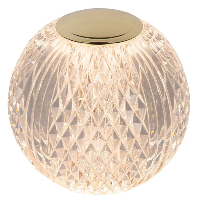 Lampe de table moderne transparente, Cintra, 2W, 3000K LED, gradable en 3 étapes