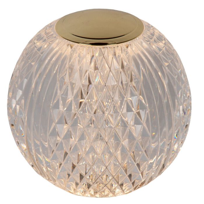 Lampe de table moderne transparente, Cintra, 2W, 3000K LED, gradable en 3 étapes