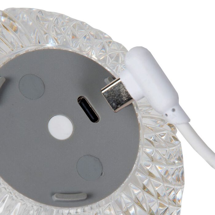 Lampe de table moderne transparente, Cintra, 2W, 3000K LED, gradable en 3 étapes