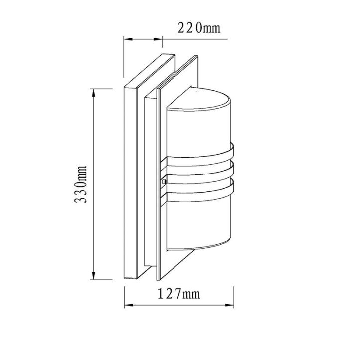 Luminaire extérieur moderne blanc, Privas, IP44