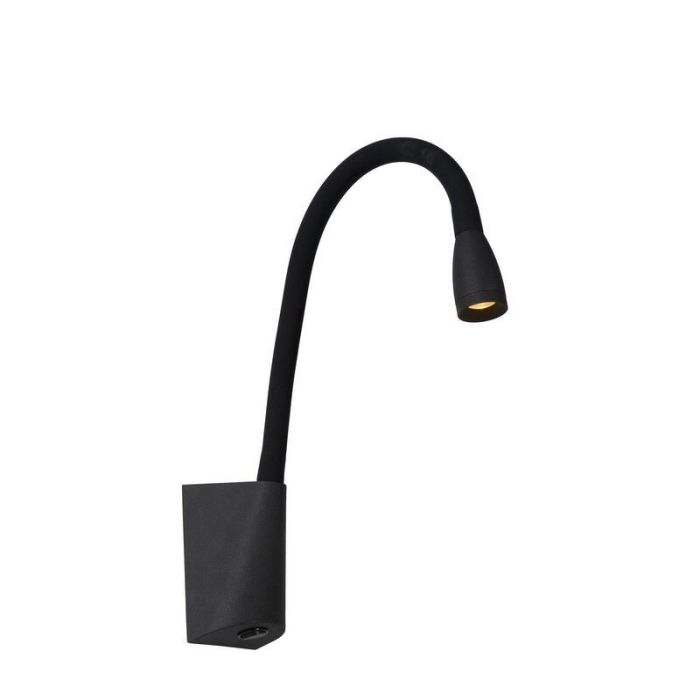 Applique murale moderne noire, Galen, 3W, 3000K LED, avec interrupteur