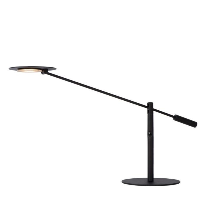 Lampe de bureau moderne noire, Anselmo, 9W, 3000K LED, avec variateur tactile