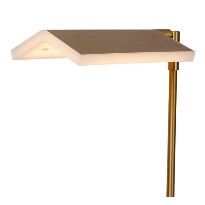Lampadaire liseuse moderne laiton, Aaron, 12W, 2700K LED, avec variateur tactile