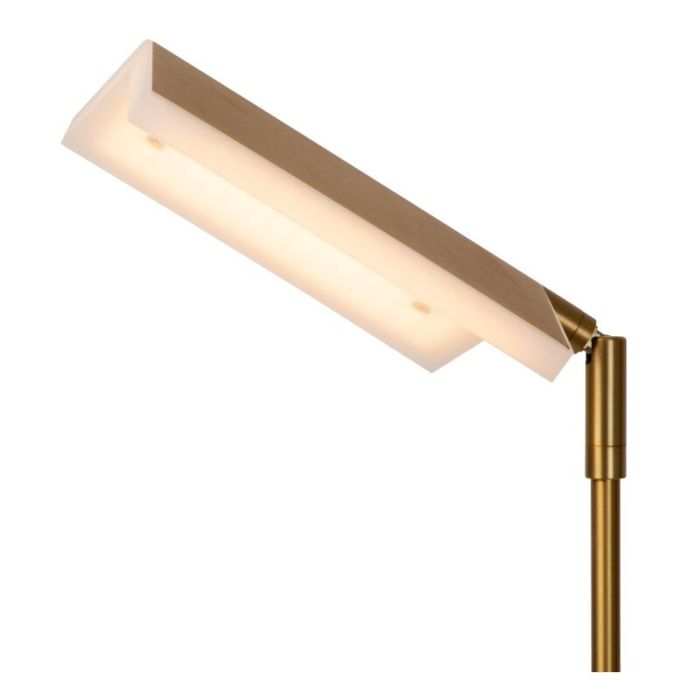Lampadaire liseuse moderne laiton, Aaron, 12W, 2700K LED, avec variateur tactile