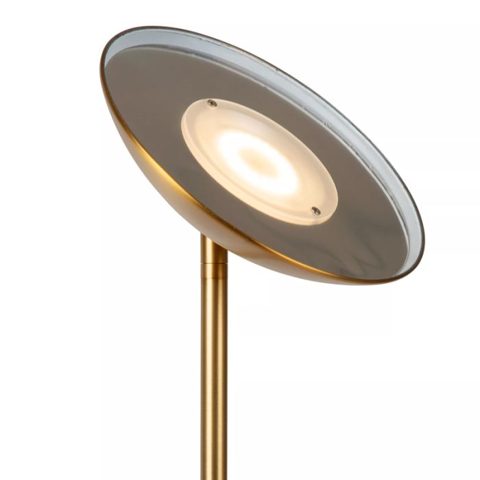 Lampadaire liseuse moderne laiton, Zenith, 20W, 3000K LED, avec variateur tactile