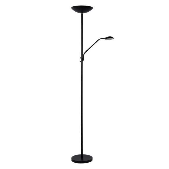 Lampadaire liseuse moderne noir, Zenith, 20W, 3000K LED