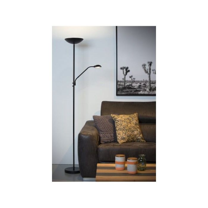 Lampadaire liseuse moderne noir, Zenith, 20W, 3000K LED