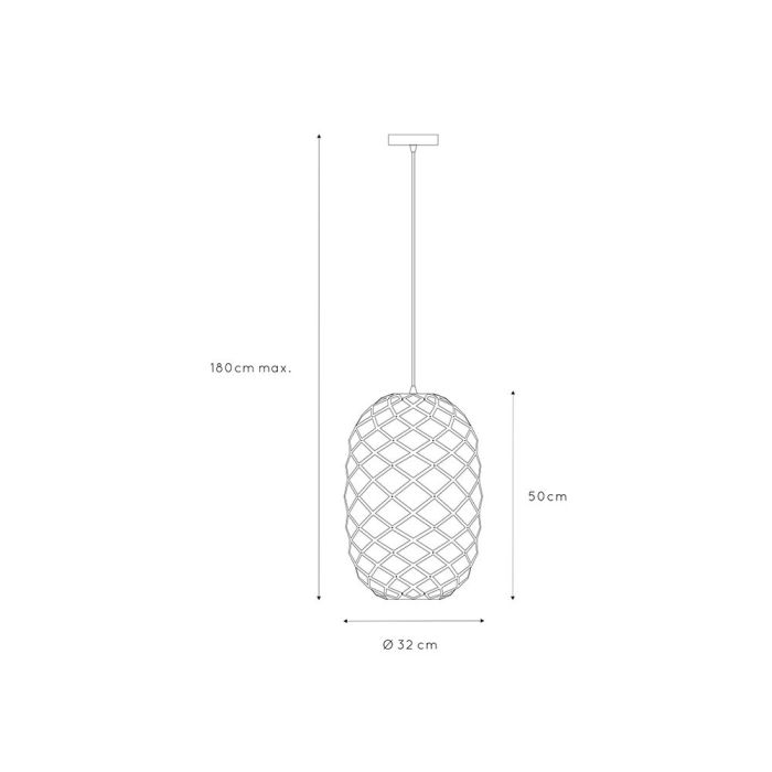Suspension moderne noire, Wolfram