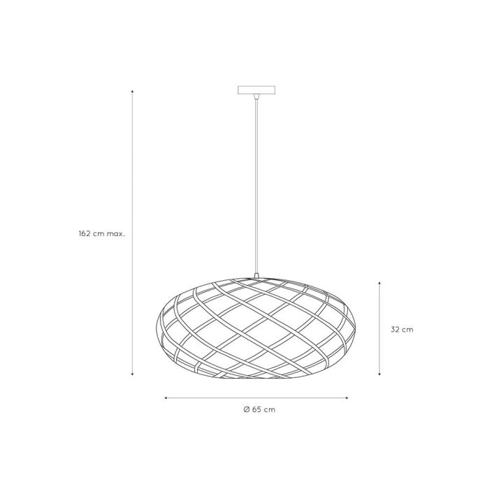 Suspension moderne dorée, Wolfram