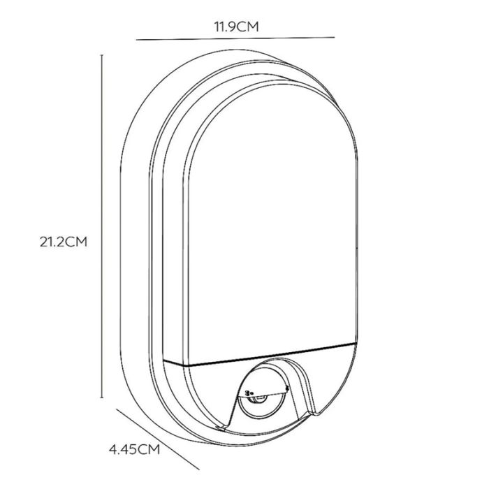 Applique salle de bain moderne blanche, Hups Ir, 10W, 3000K LED, IP54