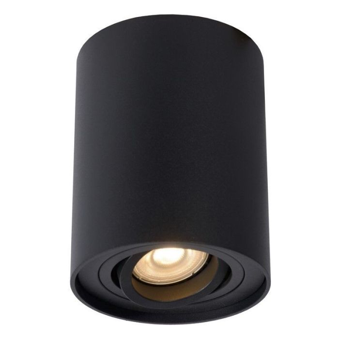 Spot plafond moderne noir, Tube