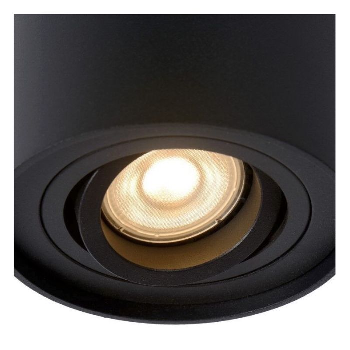 Spot plafond moderne noir, Tube
