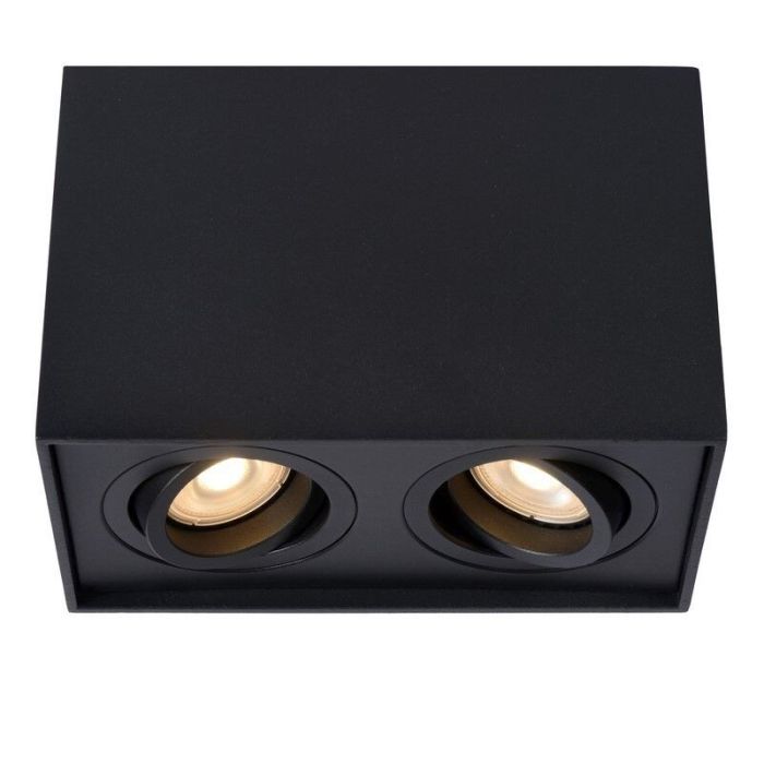 Spot plafond moderne noir, Tube