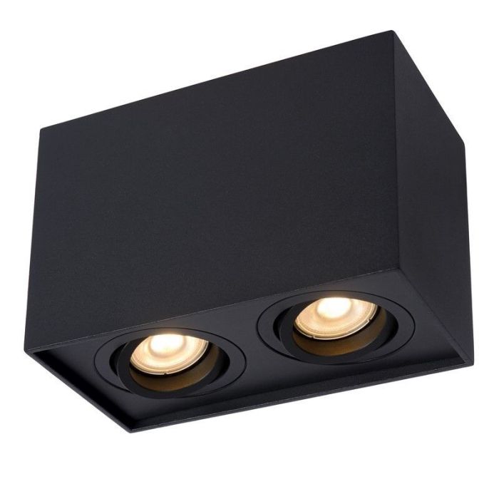 Spot plafond moderne noir, Tube