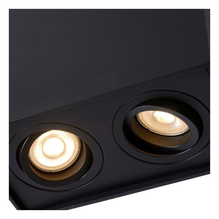 Spot plafond moderne noir, Tube