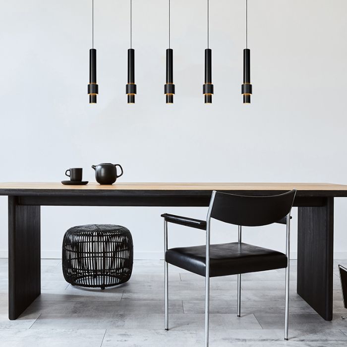 Suspension moderne noire, Margary, 4,2W, 2700K LED