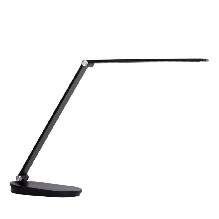Lampe de bureau moderne noire, Aldwin, 8W, blanc chaud à froid réglable LED, avec variateur tactile