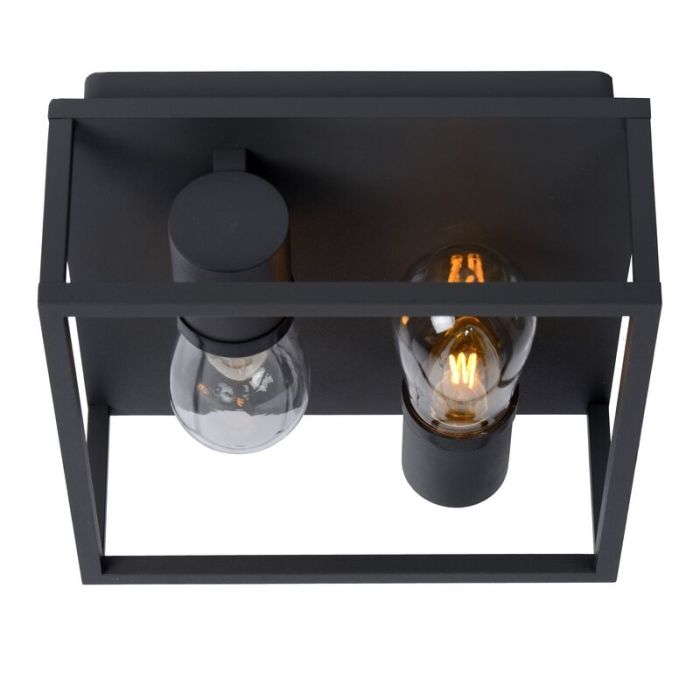 Lampe plafond moderne noire, Carlyn, IP54